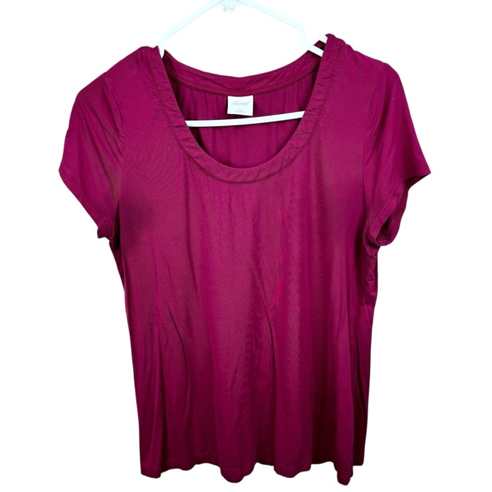 Soma Magenta Casual Soft Short Sleeve Tee Size Small (4-6) Normcore